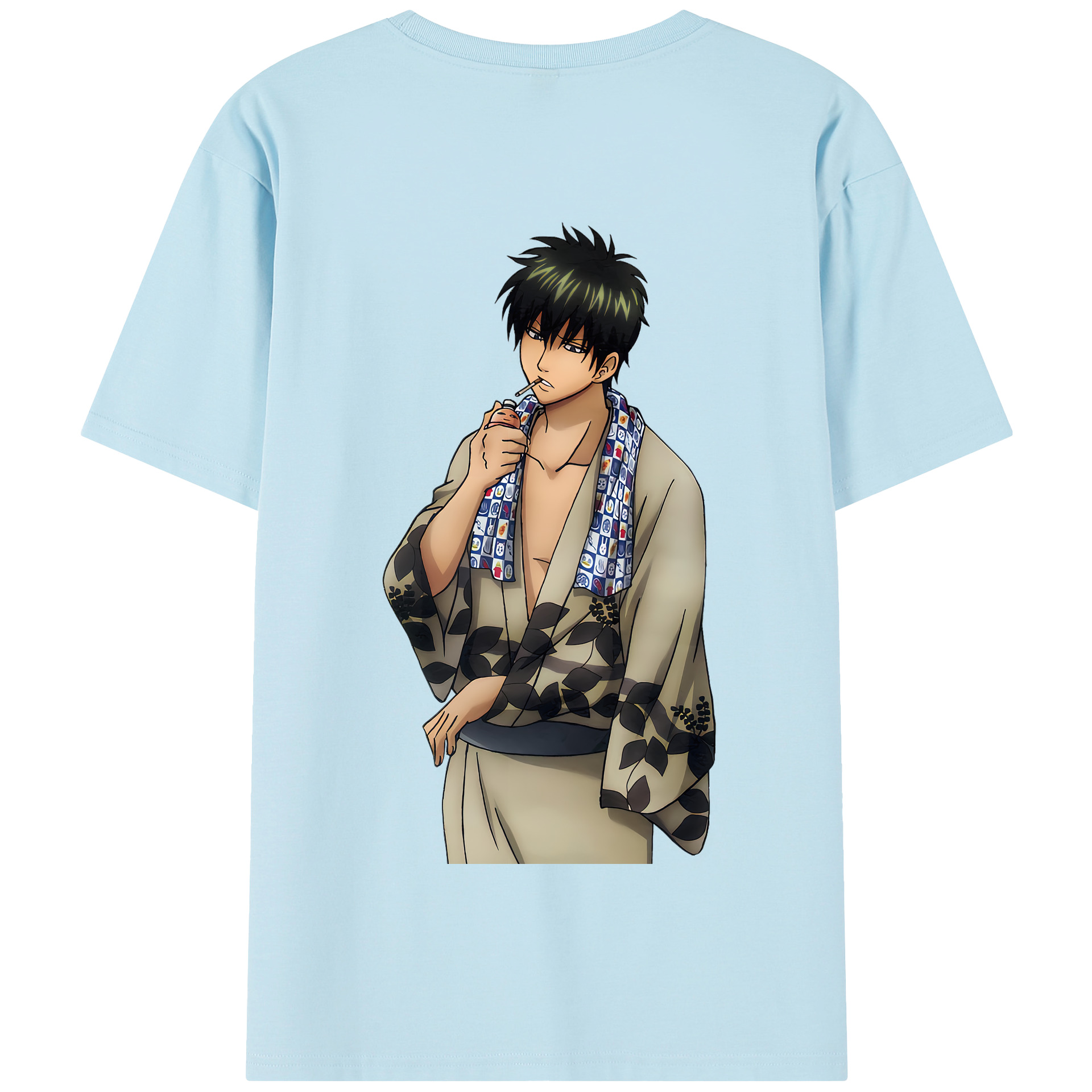 （画像用） ぎんたま 坂田銀時（さかたぎんとき） 神楽 志村新八（しむら しんぱち） GINTAMA Sakata Gintoki Kagura Shimura Shinpachi 綿100％半袖Tシャツ（背面プリント）